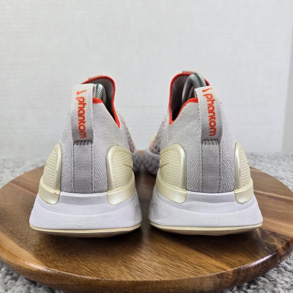 Nike React Phantom Run Flyknit 2 Vast Grey Orange Laceless Running Shoe Women 10 - Picture 2 of 13